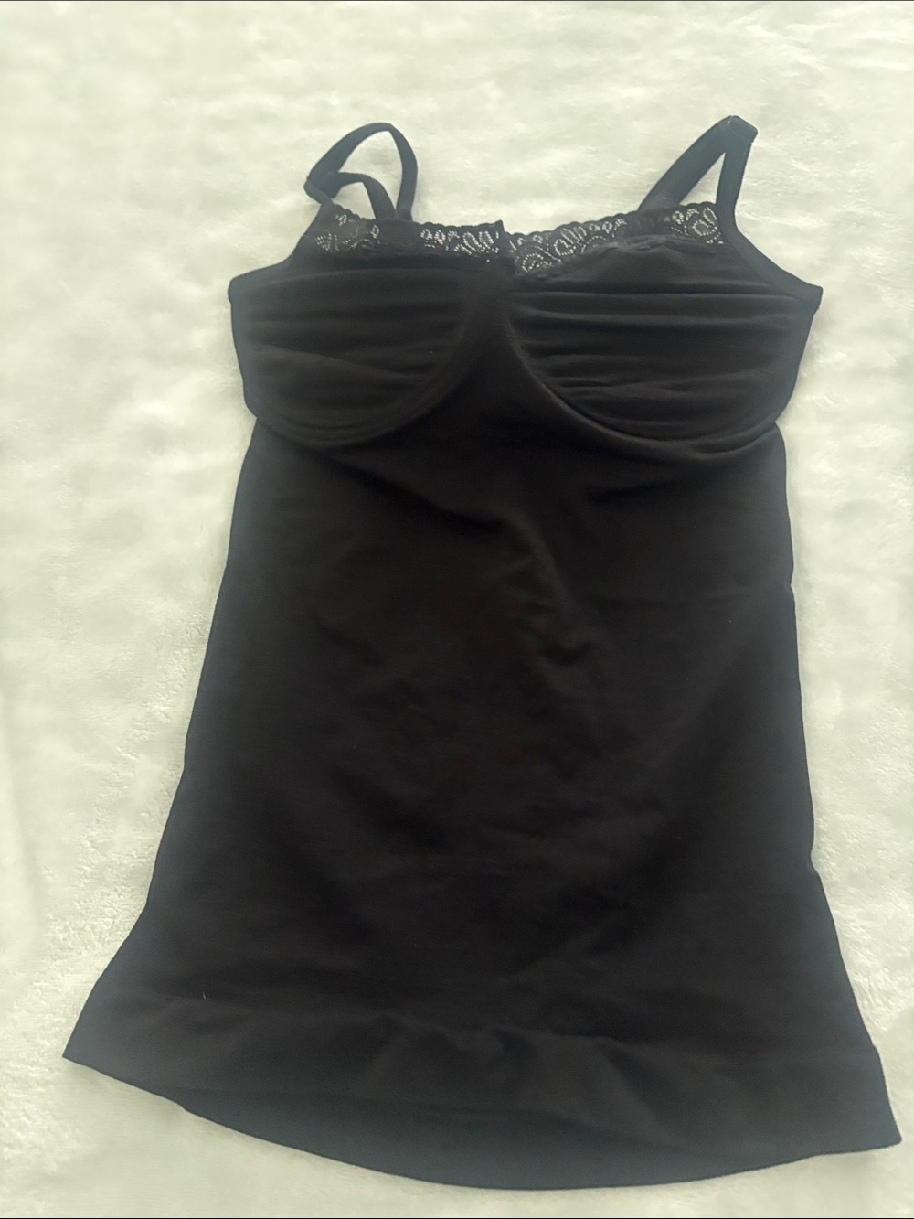 Women's Black Lace-Trim Body Wrap.